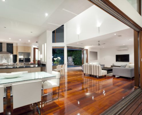Beautiful wood floors in modern home